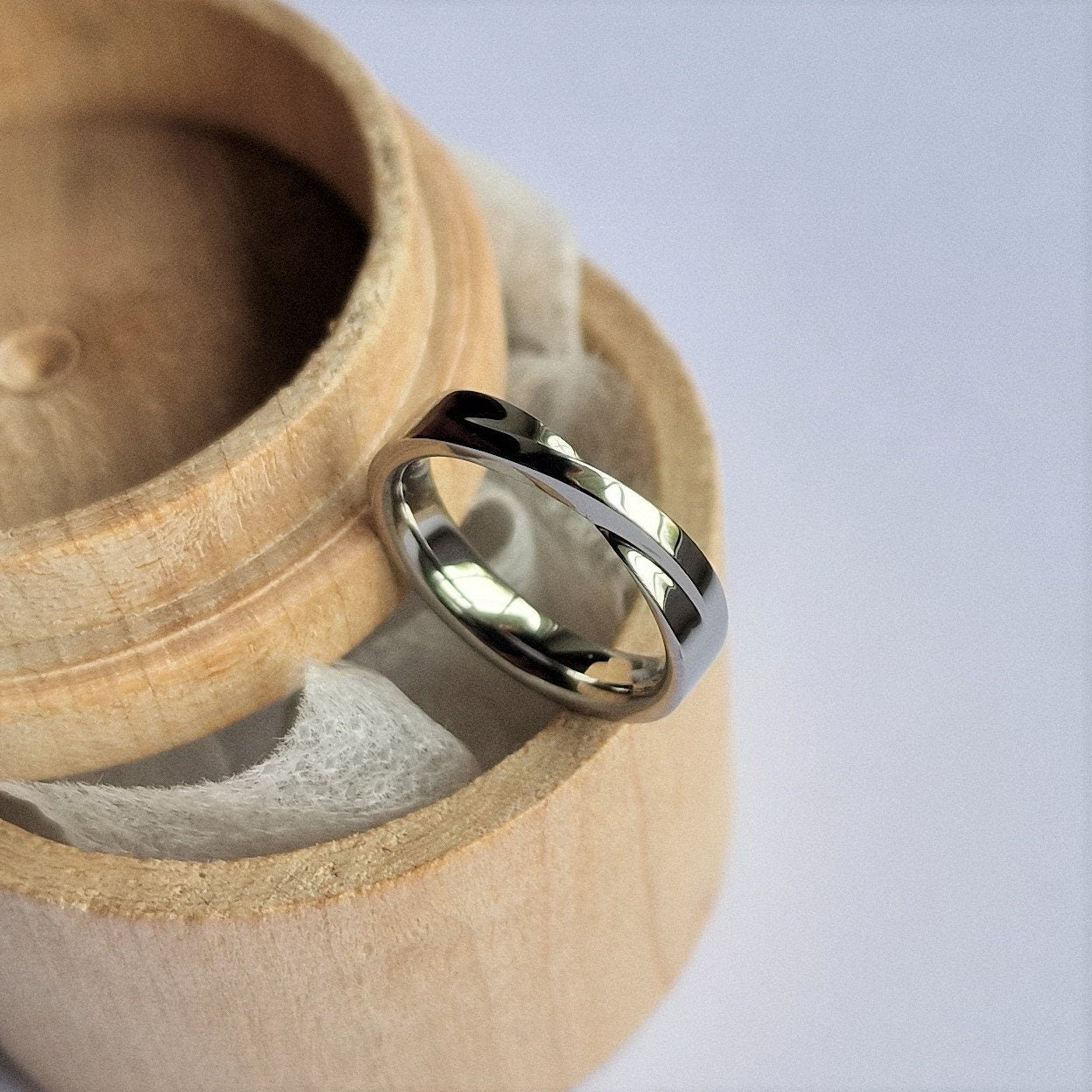 Handmade Criss-Cross Titanium Band.