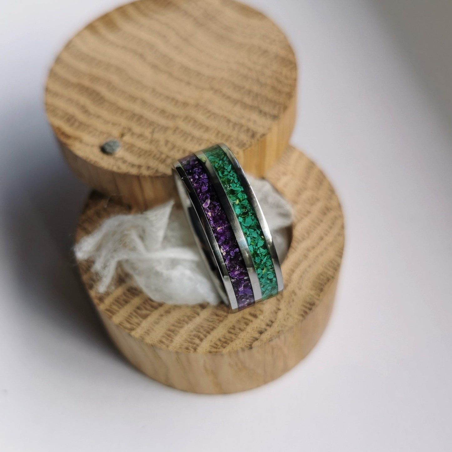 Unique Handmade Titanium Ring "Duality".