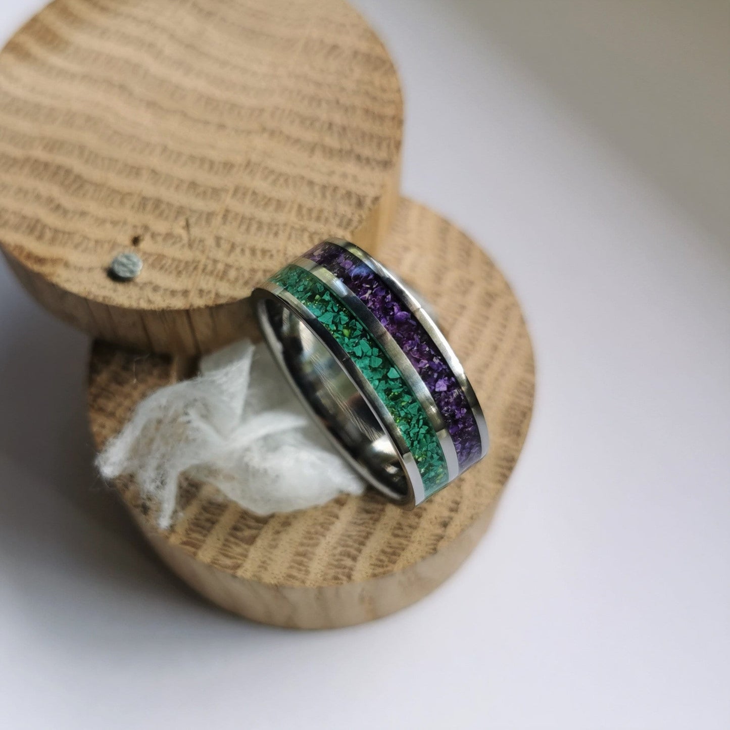 Unique Handmade Titanium Ring "Duality".